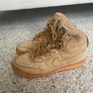 Hightop Tan Air Force 1s (Size 7)